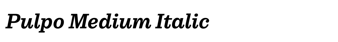 Pulpo Medium Italic